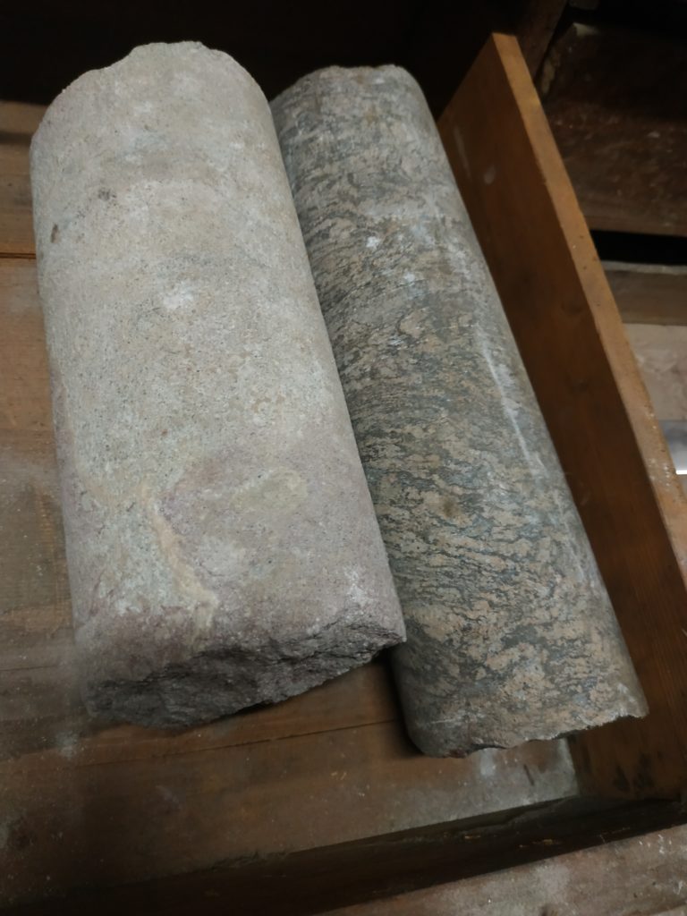 Carottes de Gneiss et de grès