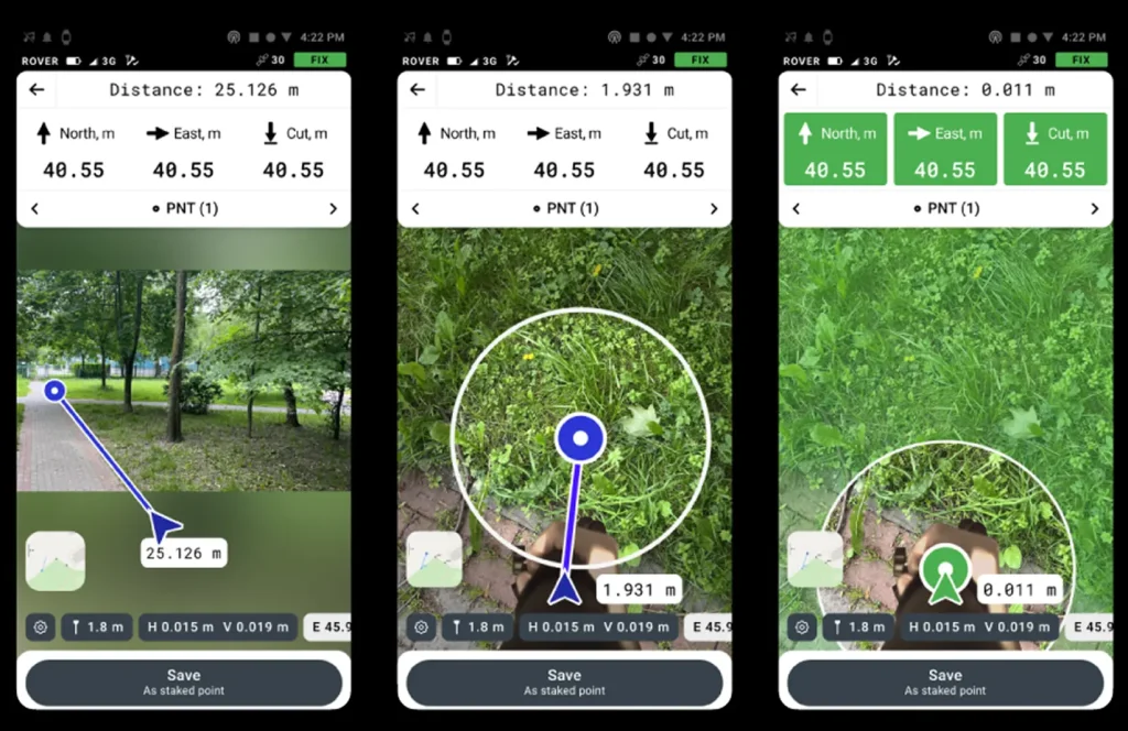 Implantation de points GPS en précision centimétrique grace au Reach RS4 Pro